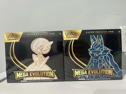 Set Of 2 Pokemon Mega Evolution Elite Trainer Boxes Lucario And Gardevoir ETBs - Image 1