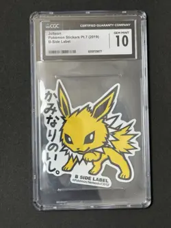CGC 10 Jolteon B-Side Label Pokemon Sticker Pt. 7 2019 - Image 1