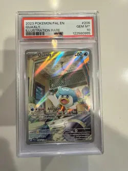 2025 Pokemon Paldea Evolved PAL Quaxly Illustration Rare 206 PSA Gem Mint 10 - Image 1