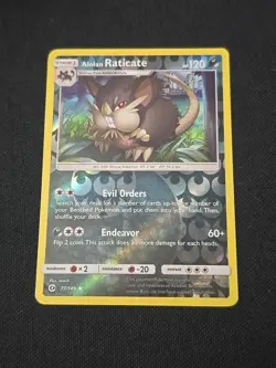 Alolan Raticate 77/149 SM Base Set Reverse Holo Pokemon TCG Light Played - Image 1