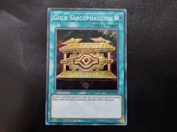 Gold Sarcophagus HISU-EN051 Secret Rare 1st Edition Yugioh Card LP - Image 1
