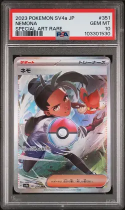 US SELLER PSA 10 Nemona SR 351/190 sv4a Shiny Treasure ex Japanese Pokemon Card - Image 1