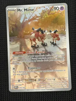 Mr Mime 179/165 TCG Pokemon Card 151 Illustration English Rare #5 - Image 1