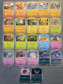 Pokemon Cards Lot 151 Growlithe Cubone Gloom Abra Gastly Slowpoke Koffing +more - Image 1