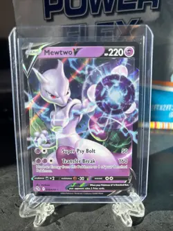 Pokemon Mewtwo v Holo Ultra Rare TCG Card Pokemon Go 030/078 Near Mint / Pack F - Image 1