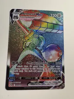 Pokemon TCG Go Melmetal VMAX Holo Secret Rare Full Art Rainbow Card 080/078 - Image 1