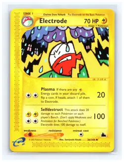 💥 Pokemon 2003 TCG Card Electrode (Skyridge) # 36/144 Non Holo Vintage GEMU - Image 1