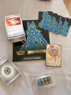 Pokemon TCG Mega Evolution ETB + Bulk Cards And Accessories (OPENED) - Image 1