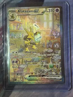 Pokemon TCG Alakazam EX 201/165 Scarlet & Violet Holo Card Special Illus Rare - Image 1