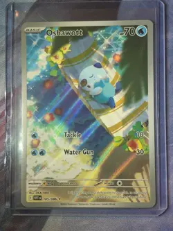 Pokemon Oshawott TCG White Flare Illustration Rare Card 105/086 Sv: White - Image 1