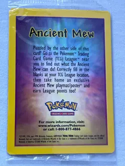 POKEMON ANCIENT MEW HOLOGRAPH CARD MINT SEALED - Image 2