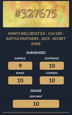 Iono's Bellibolt ex UR 130/100 Battle Partners sv9 Pokemon Card Japanese Ace 10 - Image 3