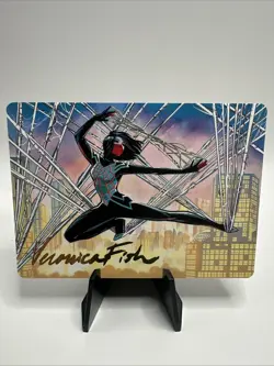 Silk, Web Weaver Art Card, Art Series 39/54 MTG Marvel's Spider-Man SIGNED - Image 1