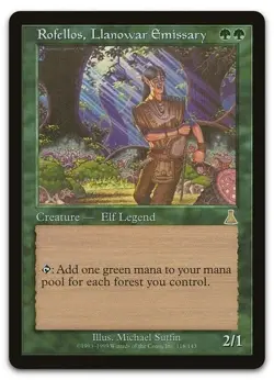 Rofellos, Llanowar Emissary #118 EX/LP Urza's Destiny UDS Magic MTG NICE!!!! - Image 1