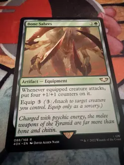 1x Bone Sabres NM-Mint, English Universes Beyond: Warhammer 40,000 MTG Magic - Image 1