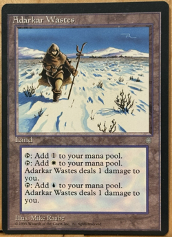 LIMITED EDITION Ice Age Vintage MtG Adarkar Wastes Unplayed NM - Image 1