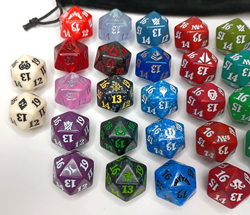 MTG Spindown Life Counter D20 Dice Lot Of 32 Different Various Sets and Colors - Image 3