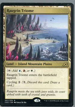 2020 Magic the Gathering Raugrin Triome Land Ikoria Lair of Behemouths Near Mint - Image 1
