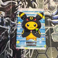 Pikachu Unbreon Poncho Card Database Attacks 2 Cracked Ice Holo Pokemon - Image 1