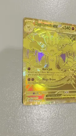 Pokemon M Mega Lucario EX Gold Ultra Secret Rare Holo Card - Image 2