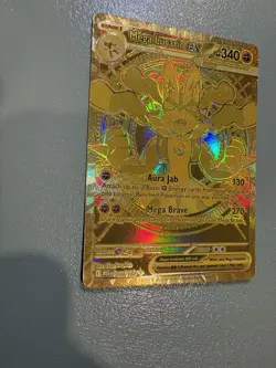 Pokemon M Mega Lucario EX Gold Ultra Secret Rare Holo Card - Image 4