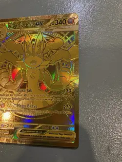 Pokemon M Mega Lucario EX Gold Ultra Secret Rare Holo Card - Image 5