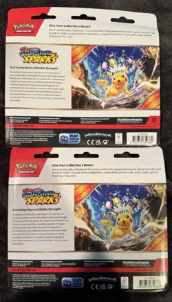 Pokemon TCG Surging Sparks 3-Pack Blister Zapdos & Quagsire Set of 2 Sealed - Image 4