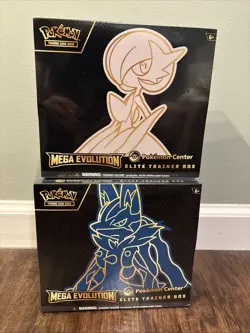 Pokemon TCG Mega Evolution Pokemon Center ETB - Lucario & Gardevoir - Sealed - Image 1