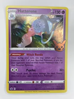 Pokemon TCG Halloween Trick Or Trade Hatterene #73/198 Holo Rare - Image 1