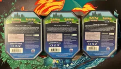 Pokemon GO Gift Tins Set of 3 POKEMON TCG Factory Sealed Pikachu Snorlax Blissey - Image 2