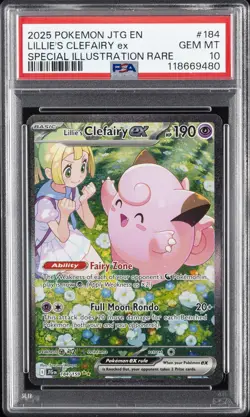 2025 POKEMON JTG EN-JOURNEY TOGETHER #184 LILLIE'S CLEFAIRY EX PSA 10 - Image 1