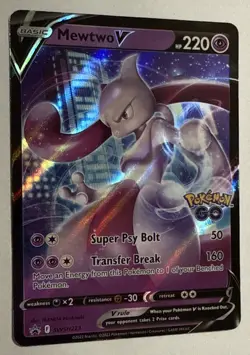 Pokemon Mewtwo V SWSH223 Sword & Shield BLACK STAR PROMO NM/MT - Image 2