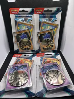 10 Pokemon TCG Blister Packs Paradox Rift 5 Glimmora & 5 Ceruledge Promos 2023 - Image 4