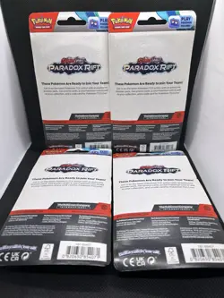 10 Pokemon TCG Blister Packs Paradox Rift 5 Glimmora & 5 Ceruledge Promos 2023 - Image 5