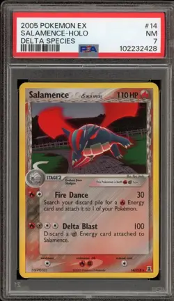 Pokemon Salamence EX Delta Species Holo Rare #14 PSA 7 - Image 1