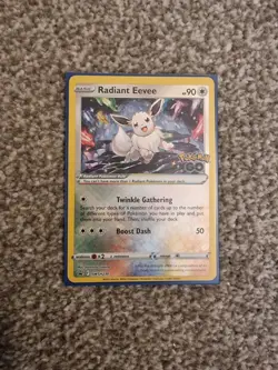 Pokemon TCG Radiant Eevee SWSH230 Holo Black Star Promo Near Mint - Image 1