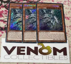 3x (M/NM) *EURO* Blue-Eyes Abyss Dragon RA01-EN016 Secret Rare 1st Ed. YuGiOh - Image 1