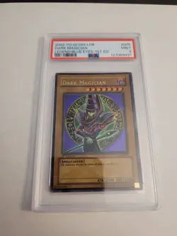 Yu-Gi-Oh! Dark Magician Legend of Blue Eyes 1st Edition Ultra LOB-005 WAVY PSA 9 - Image 2