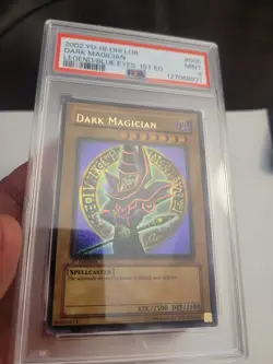 Yu-Gi-Oh! Dark Magician Legend of Blue Eyes 1st Edition Ultra LOB-005 WAVY PSA 9 - Image 3