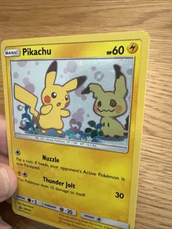 2019 Pokemon Team Up Pikachu Holo Promo #SM162 Black Star Promo Card LP - Image 4