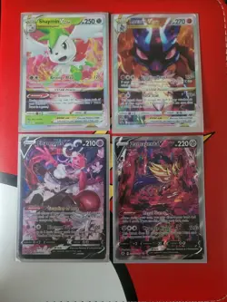Pokemon VMAX/V Lot: Shaymin, Lucario, Enamorus, Zamazenta Cards Great Condition - Image 1