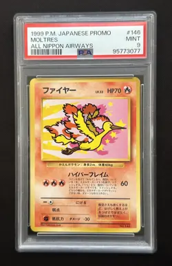 PSA 9 Moltres 1999 ANA AIRLINES ALL NIPPON AIRWAYS Promo #146 POKEMON CARD - Image 1