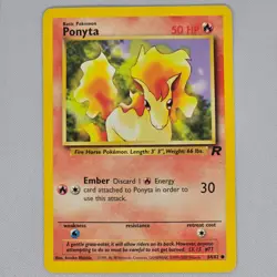 Ponyta 64/82 Team Rocket Common Vintage Pokemon Card WOTC TCG English LP - Image 1