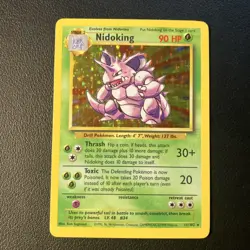 Nidoking - 11/102 - Pokemon Base Set Unlimited Holo Rare Card WOTC NM - Image 1