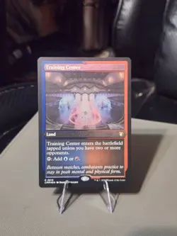 Magic the Gathering Commander Masters #619 Training Center Foil Card Etched Rare - Image 1