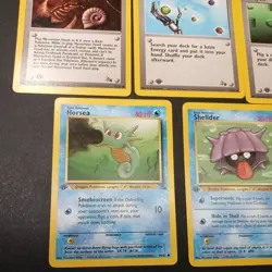 Pokemon Fossil 1st Edition 11 Common Card Lot MP - Image 2