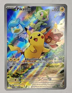 Pokemon Card TCG - Pikachu 027 Scarlet & Violet Black Star Promo Near Mint - Image 1