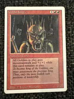 Magic the Gathering Goblin King Revised Edition Regular Card - Image 1