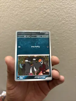 Pokemon Houndour ERROR CARD Crimped - Image 1