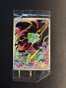 Bulbasaur 133/132 Mega Evolution Box Topper Stamp Stamped Promo Pokemon Card (LP - Image 1